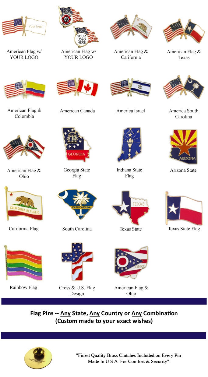 Custom Made Flag Pins